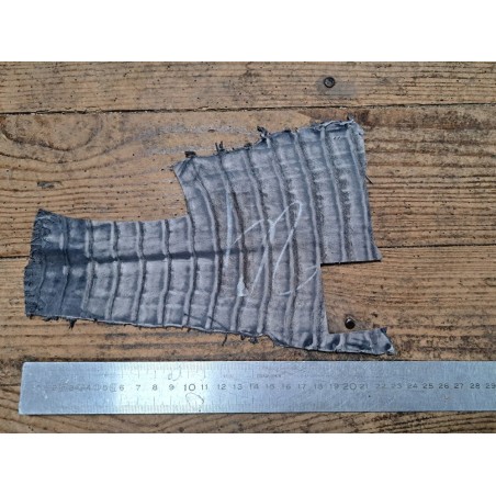 Queue de crocodile - Gris mat - bijoux et accessoires - Cuir en Stock