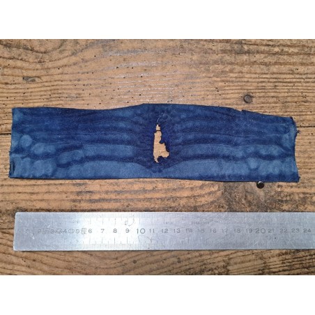 Morceau de cuir de crocodile nubuck - Bleu - Cuir en Stock