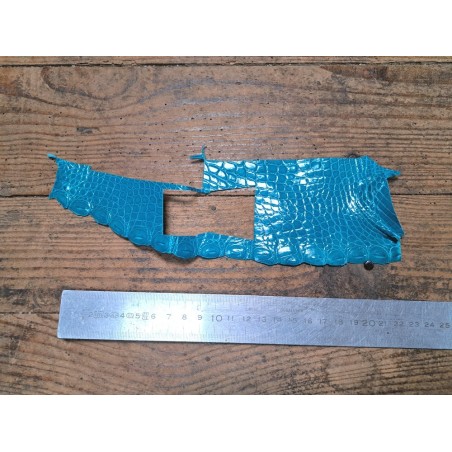 Peau de crocodile - Turquoise - Cuir en Stock