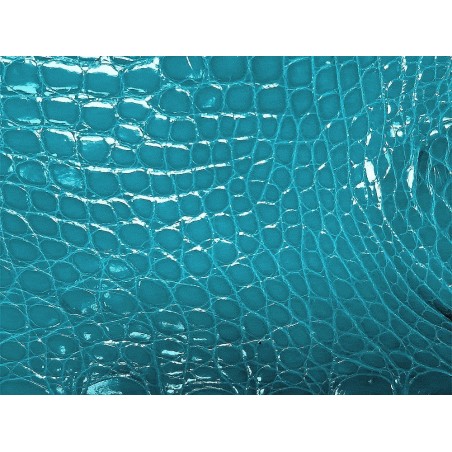 Peau de crocodile - Turquoise - Cuir en Stock