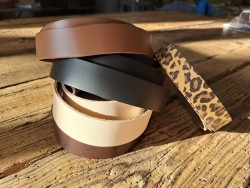 Lot de 5 bandes de cuir classique ou à effet - 2ème choix