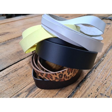 Lot de 5 bandes de cuir classique ou à effet - 2ème choix