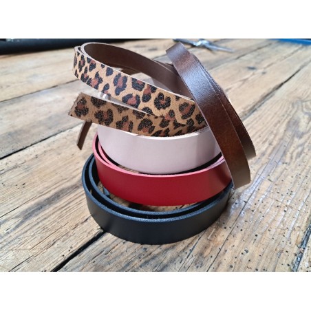 Lot de 5 bandes de cuir classique ou à effet - 2ème choix