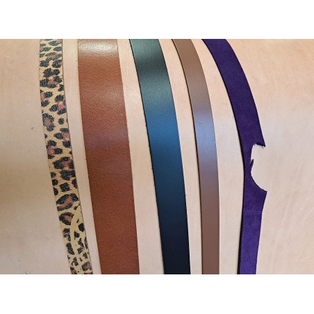 Lot de 5 bandes de cuir classique ou à effet - 2ème choix