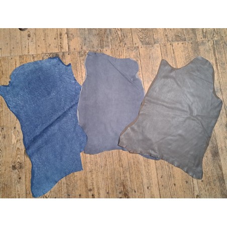 Lot de 3 peaux de cuir stretch - Cuir en Stock
