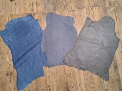 Lot de 3 peaux de cuir stretch - Cuir en Stock
