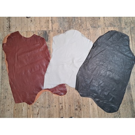 Lot de 3 peaux de cuir stretch - Cuir en Stock