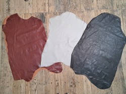 Lot de 3 peaux de cuir stretch - Cuir en Stock