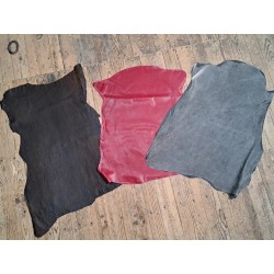 Lot de 3 peaux de cuir stretch - Cuir en Stock