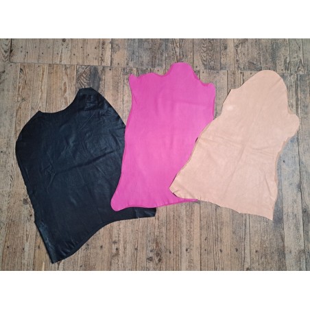 Lot de 3 peaux de cuir stretch - vêtement - Cuir en Stock
