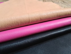Lot de 3 peaux de cuir stretch - vêtement - Cuir en Stock