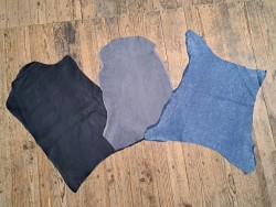 Lot de 3 peaux de cuir stretch - Cuir en Stock