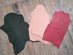 Lot de 3 peaux de cuir stretch - Cuir en Stock