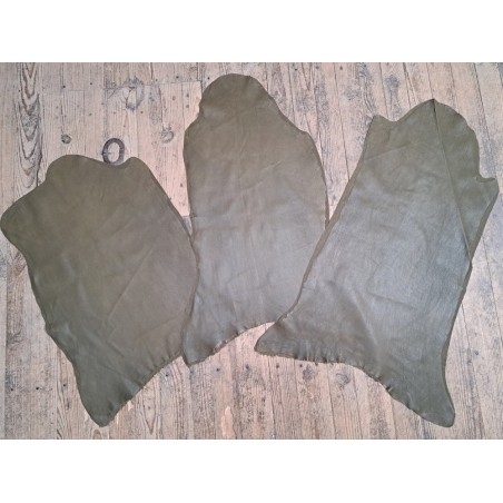Lot de 3 peaux de cuir stretch identiques - Olive