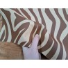 Morceau de cuir de veau nubuck zébre - Beige - Cuir en Stock