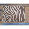 Morceau de cuir de veau nubuck zébre - Beige - Cuir en Stock