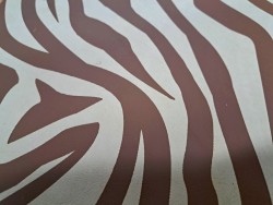 Morceau de cuir de veau nubuck zébre - Beige - Cuir en Stock
