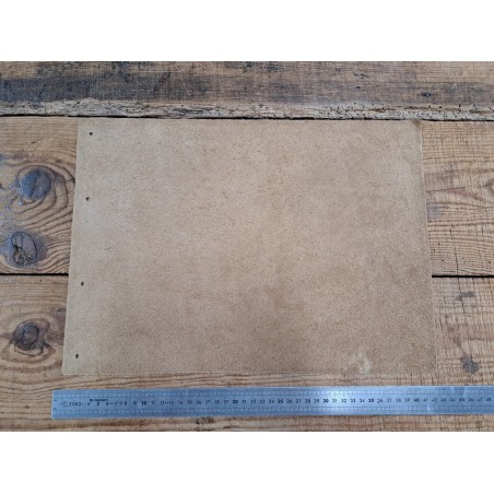 Morceau de cuir de veau nubuck zébre - Beige - Cuir en Stock