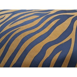 Morceau de cuir de veau nubuck zébre - Caramel - Cuir en Stock