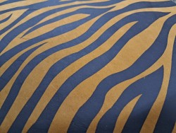 Morceau de cuir de veau nubuck zébre - Caramel - Cuir en Stock