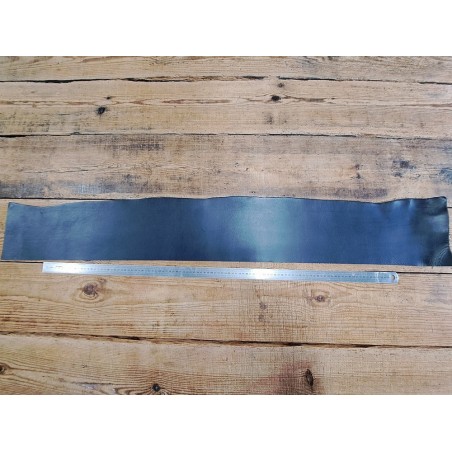 Morceau de collet tannage végétal lisse - Bleu nuit - Cuir en Stock