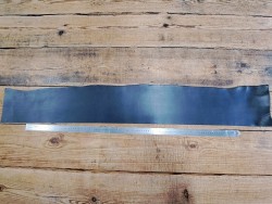 Morceau de collet tannage végétal lisse - Bleu nuit - Cuir en Stock
