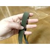 Bande de cuir souple double croupon velours vert army - Cuir en Stock