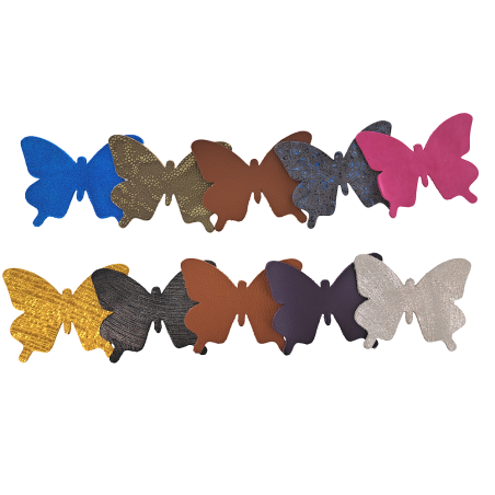 Lot surprise morceaux de cuir - forme papillons - Cuir en Stock