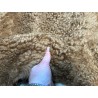 Peau de mouton lainée frisée brun noisette – Dos velours – Qualité italienne – Série limitée - Cuir en Stock