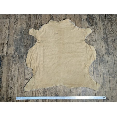 Peau de mouton lainée frisée beige – Dos velours – Qualité italienne – Série limitée - Cuir en Stock