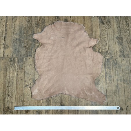 Peau de mouton lainée frisée vieux rose – Dos velours – Qualité italienne – Série limitée - Cuir en Stock