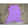 Peau de mouton lainée frisée rose fluo – Dos velours – Qualité italienne – Série limitée - Cuir en Stock