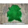 Peau de mouton lainée frisée vert – Dos velours – Qualité italienne – Série limitée - Cuir en Stock