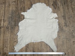 Peau de mouton lainée frisée blanc – Dos velours – Qualité italienne – Série limitée - Cuir en Stock