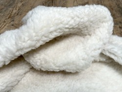 Peau de mouton lainée frisée blanc – Dos velours – Qualité italienne – Série limitée - Cuir en Stock