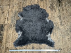 Peau de mouton lainée frisée gris – Dos velours – Qualité italienne – Série limitée - Cuir en Stock