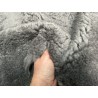 Peau de mouton lainée frisée gris – Dos velours – Qualité italienne – Série limitée - Cuir en Stock