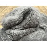 Peau de mouton lainée frisée gris – Dos velours – Qualité italienne – Série limitée - Cuir en Stock