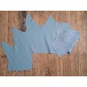Peau de cuir de veau swift lisse - bleu lichen - maroquinerie - Cuir en stock