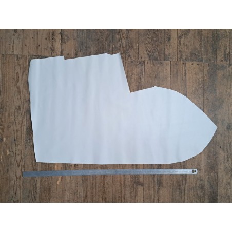 Peau de cuir de veau swift lisse - blanc - maroquinerie - Cuirenstock