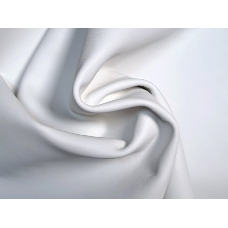 Peau de cuir de veau swift lisse - blanc - maroquinerie - Cuir en stock