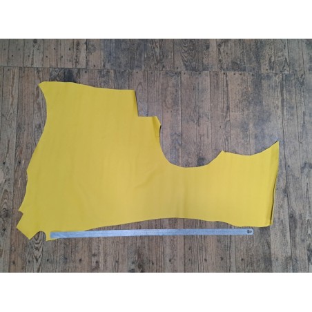 Peau de cuir de veau swift lisse - jaune - maroquinerie - Cuirenstock