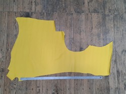 Peau de cuir de veau swift lisse - jaune - maroquinerie - Cuirenstock