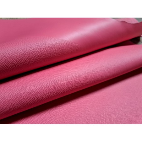 Bande de cuir de vachette grainé - bubblegum - maroquinerie - ameublement - Cuir en Stock