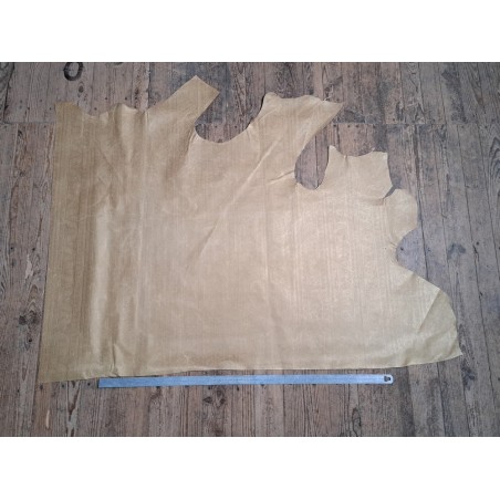 Bande de cuir de veau - grecque - or blanc - maroquinerie - cuirenstock