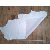 Bande de cuir de veau - quadrillage - nacré - blanc - maroquinerie - cuir en stock