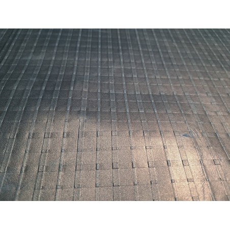 Bande de cuir de veau - quadrillage - vert canard - nacré - doré- maroquinerie - cuirenstock