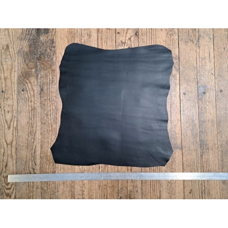 Peau de cuir de chèvre - noir - maroquinerie accessoire - Cuir en stock