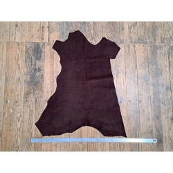 Peau de cuir de veau velours - Bordeaux