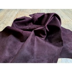 Veau velours - Bordeaux - Cuir en Stock